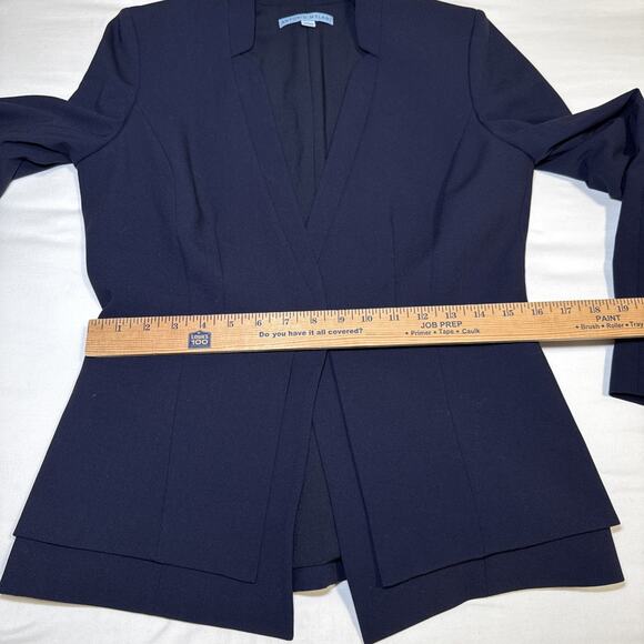 Antonio Melani Womens 8 Navy Blue 1 Button Layered Business Career Blazer EUC - Picture 5 of 15